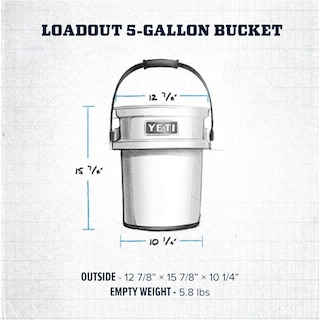 Foto 2 | Cuchara Yeti Loadout De 5 Galones Resistente A Impactos Blanca - Venta Internacional.