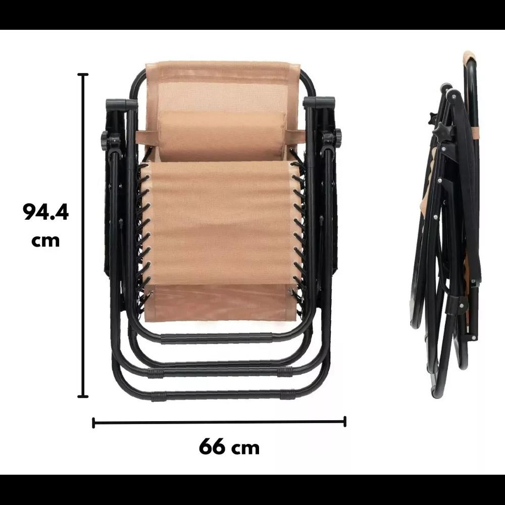 Foto 3 | Silla Camastro Reclinable para Jardin Playa