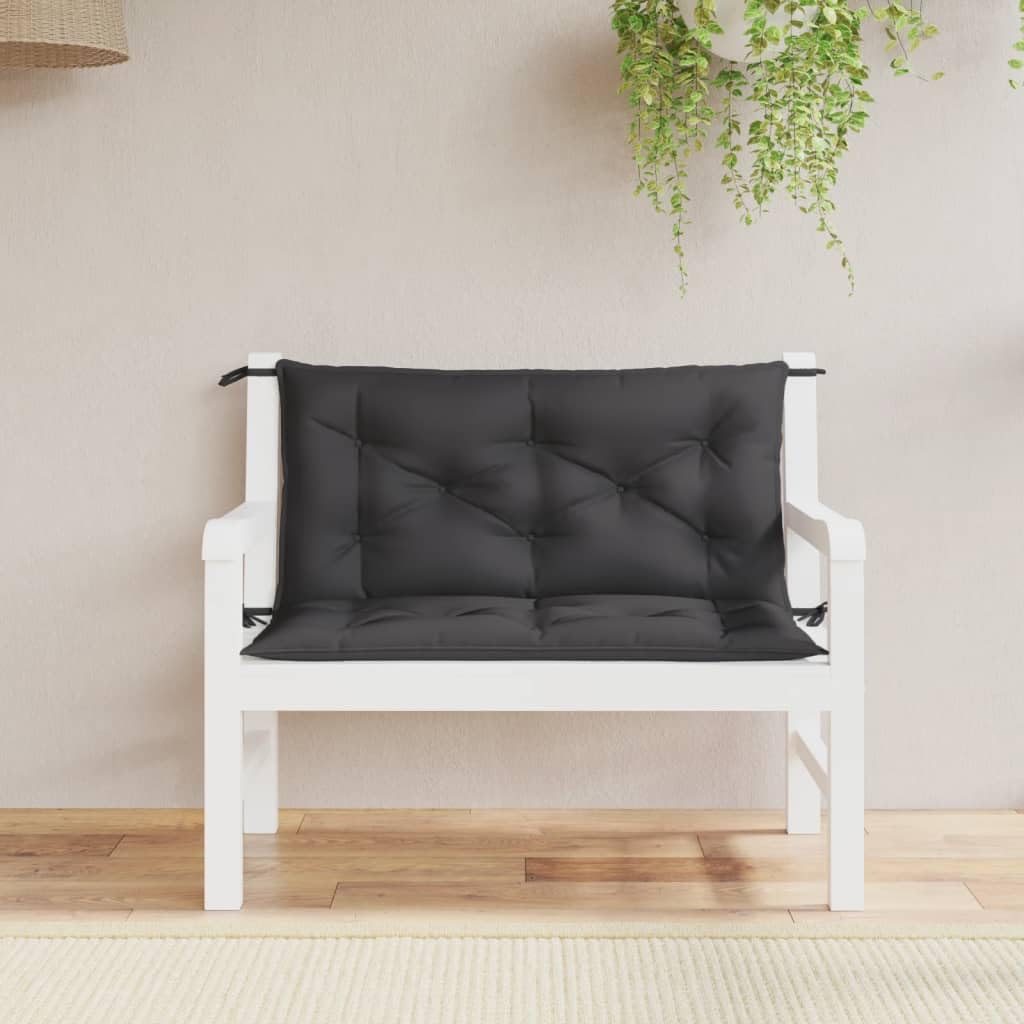 Foto 2 | Cojines para Banco de Jardín VidaXL Negro 2 Piezas - Venta Internacional