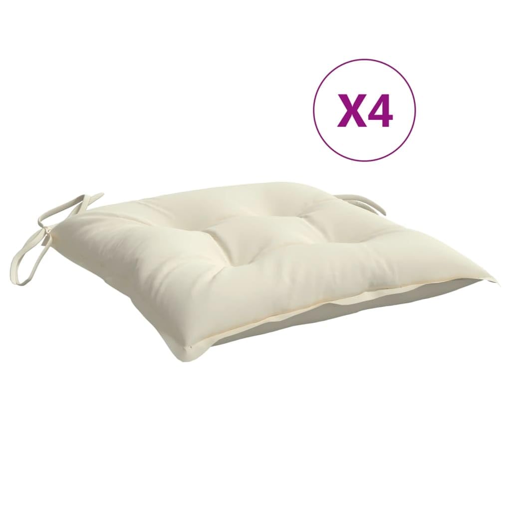 Foto 4 pulgar | Cojines para Silla VidaXL Blanco Crema 4 Piezas - Venta Internacional