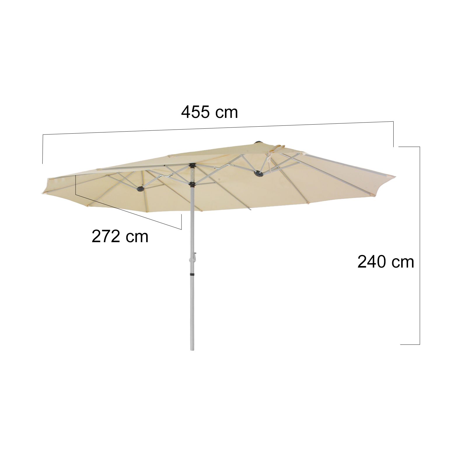 Foto 4 pulgar | Sombrilla Doble 4.55 Metros Semi Impermeable