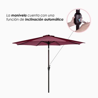 Foto 6 | Sombrilla de Jardín Iliosinnova 223 cm de Alto