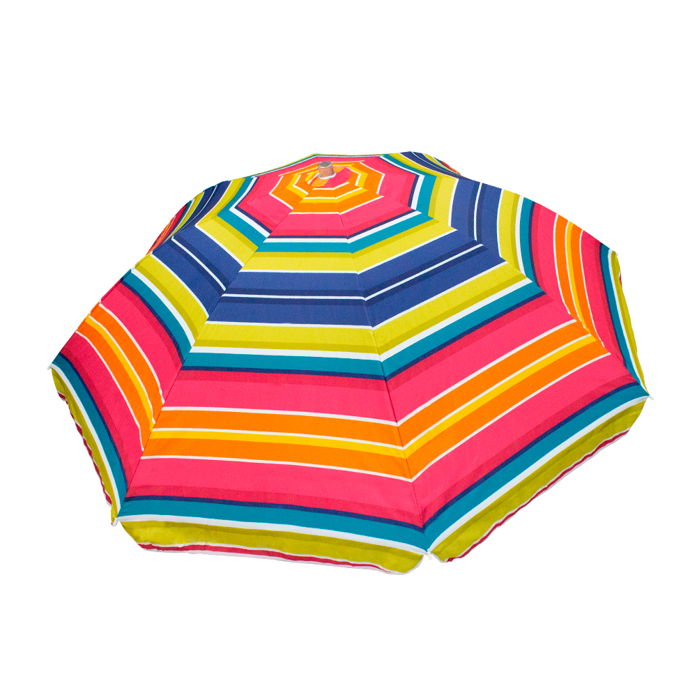 Sombrilla Grande Azul 3 m Exterior Sol/Lluvia color Rosa Multicolor para Playa/Jardín