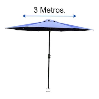 Foto 4 | 2 Sombrilla Plegable 3 Mts Para Jardin Playa Camp Exterior.
