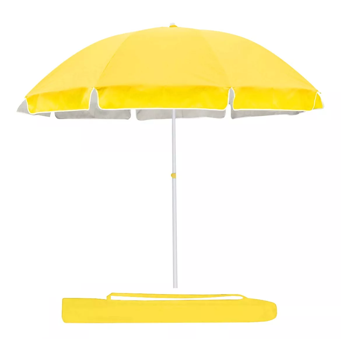 Sombrilla Para Jardín O Playa Con Funda Sol 1.8m De Diámetro Eo Safe Imports Esi-14981 Amarillo