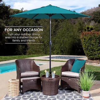 Foto 3 | Sombrilla De Patio Best Choice Products, 2,3 M, Con Poste De Acero, Color Azul - Venta Internacional.