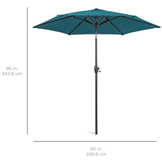 Foto 7 | Sombrilla De Patio Best Choice Products, 2,3 M, Con Poste De Acero, Color Azul - Venta Internacional.
