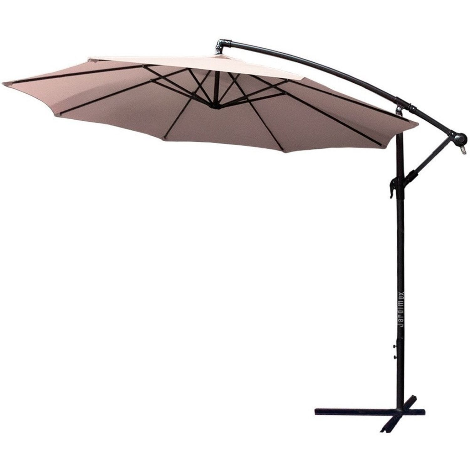 Sombrilla Jardin Playa Sol Angulo 3m Base Exterior Beige $2,399