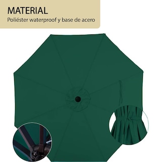 Foto 7 | Ilios Innova Sombrilla Para Jardín Y Playa Portátil, Impermeable, Ajustable Y Resistente Al Sol Para Terraza Y Patio