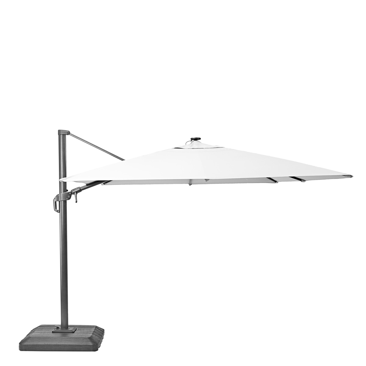 Sombrilla Lateral 2.8m Con Luz Led Naterial, Modelo Sonora Ii