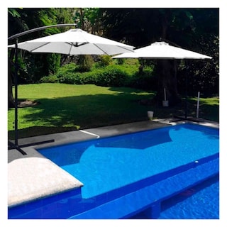 Foto 8 | Sombrilla Jardin Playa Sol Angulo 3m Base Exterior Blanco Jardimex