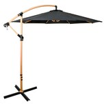 Sombrilla Tipo Madera Jardin Exterior 2.9m Playa Terraza Gris Jardimex