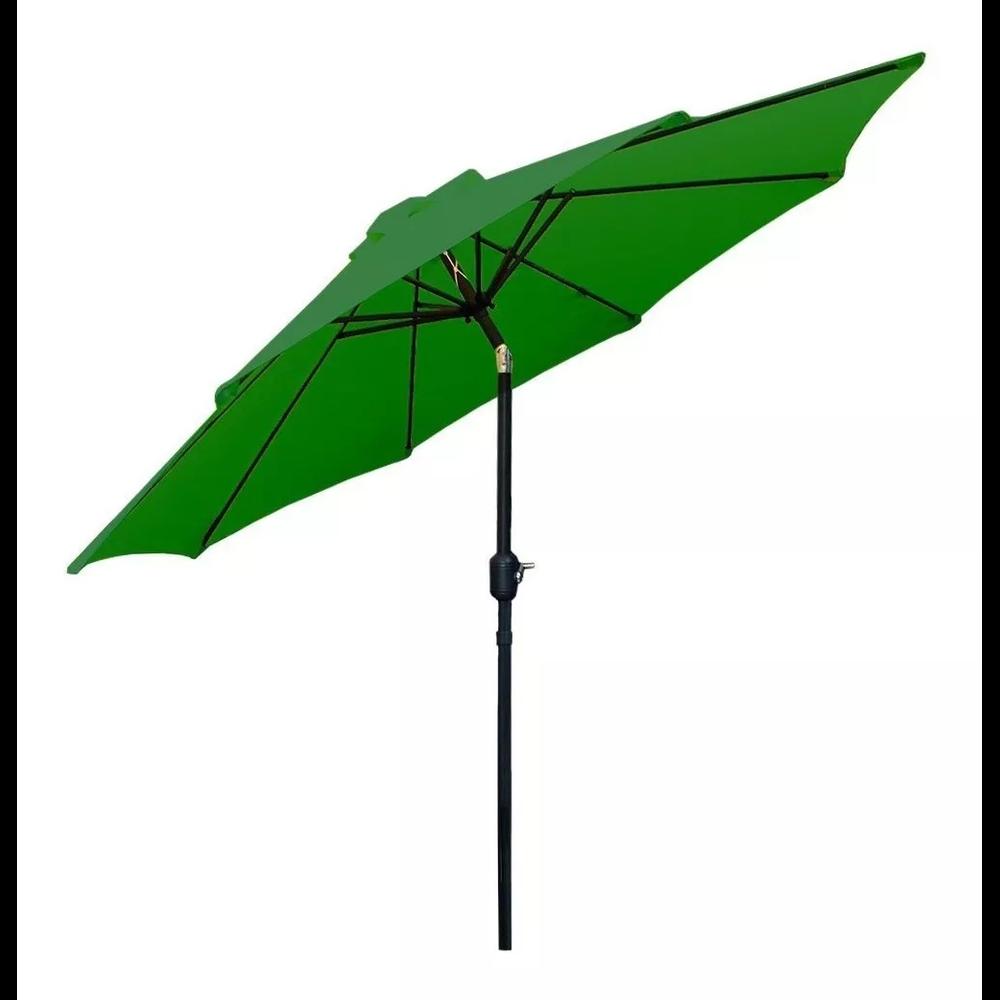 Sombrilla Plegable Para Exterior Jardin Playa Manivela 2.7m
