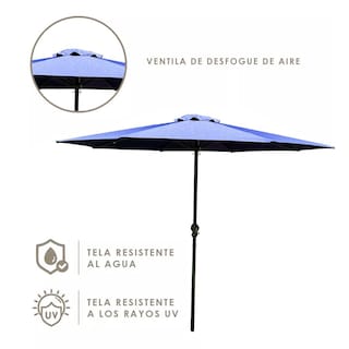 Foto 2 | 4 Sombrillas Jardín Playa De 2.1m Con Inclinación Y Manivela