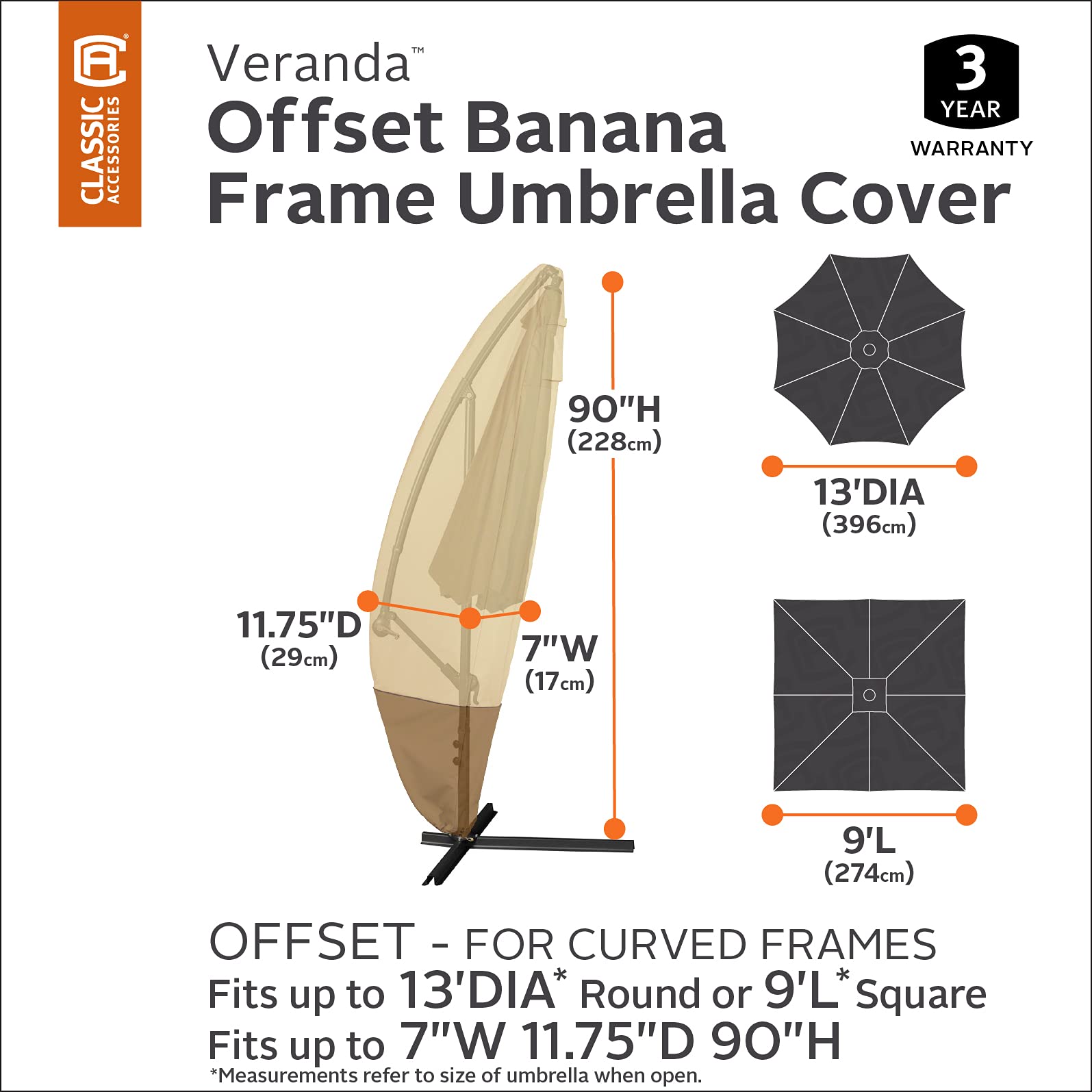 Foto 4 pulgar | Funda Para Sombrilla De Patio Classic Accessories Veranda, 4 M - Venta Internacional.