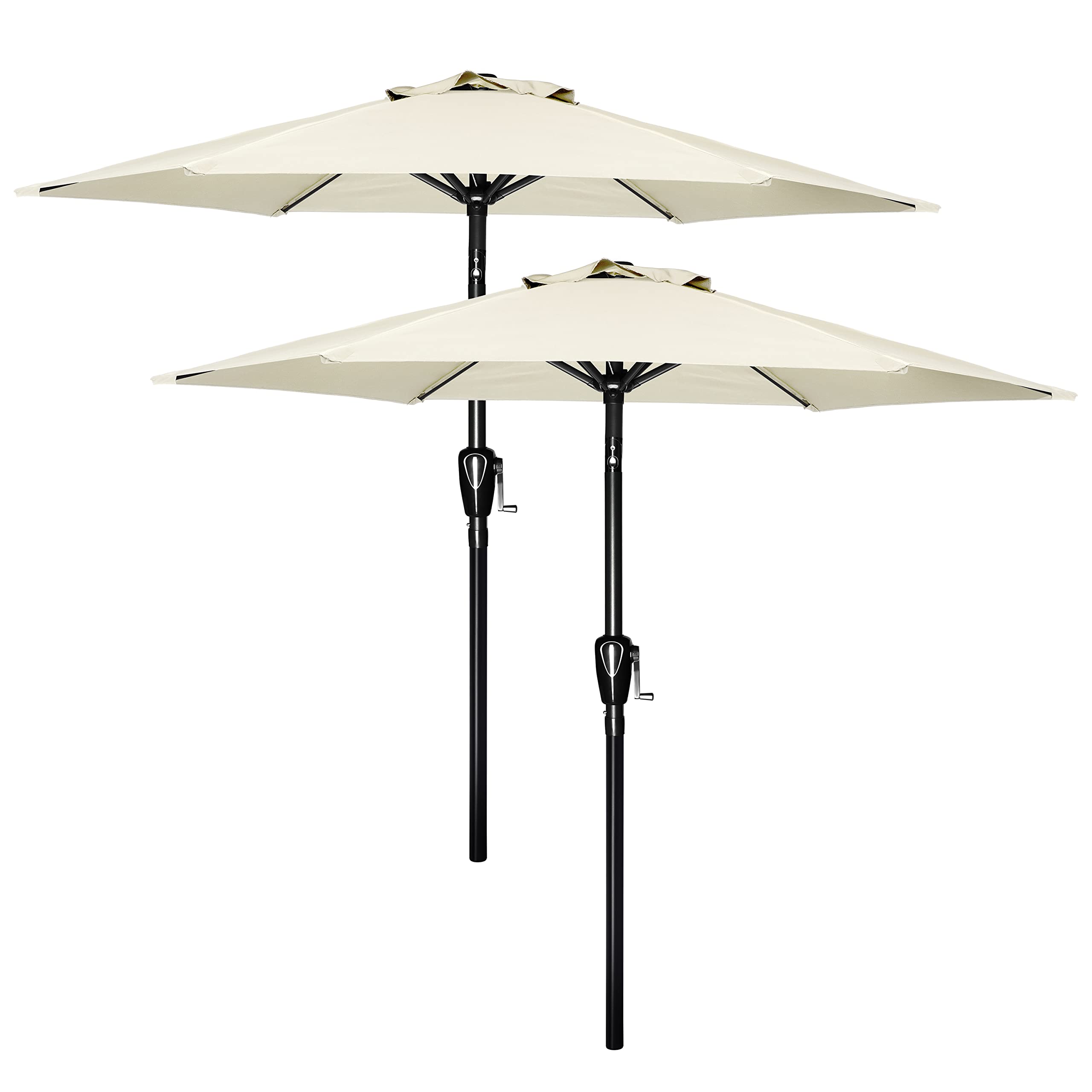 Sombrilla De Patio Simple Deluxe, Paquete De 2 Unidades, 2,3 M, Para Exteriores, Con Inclinación Y C - Venta Interna