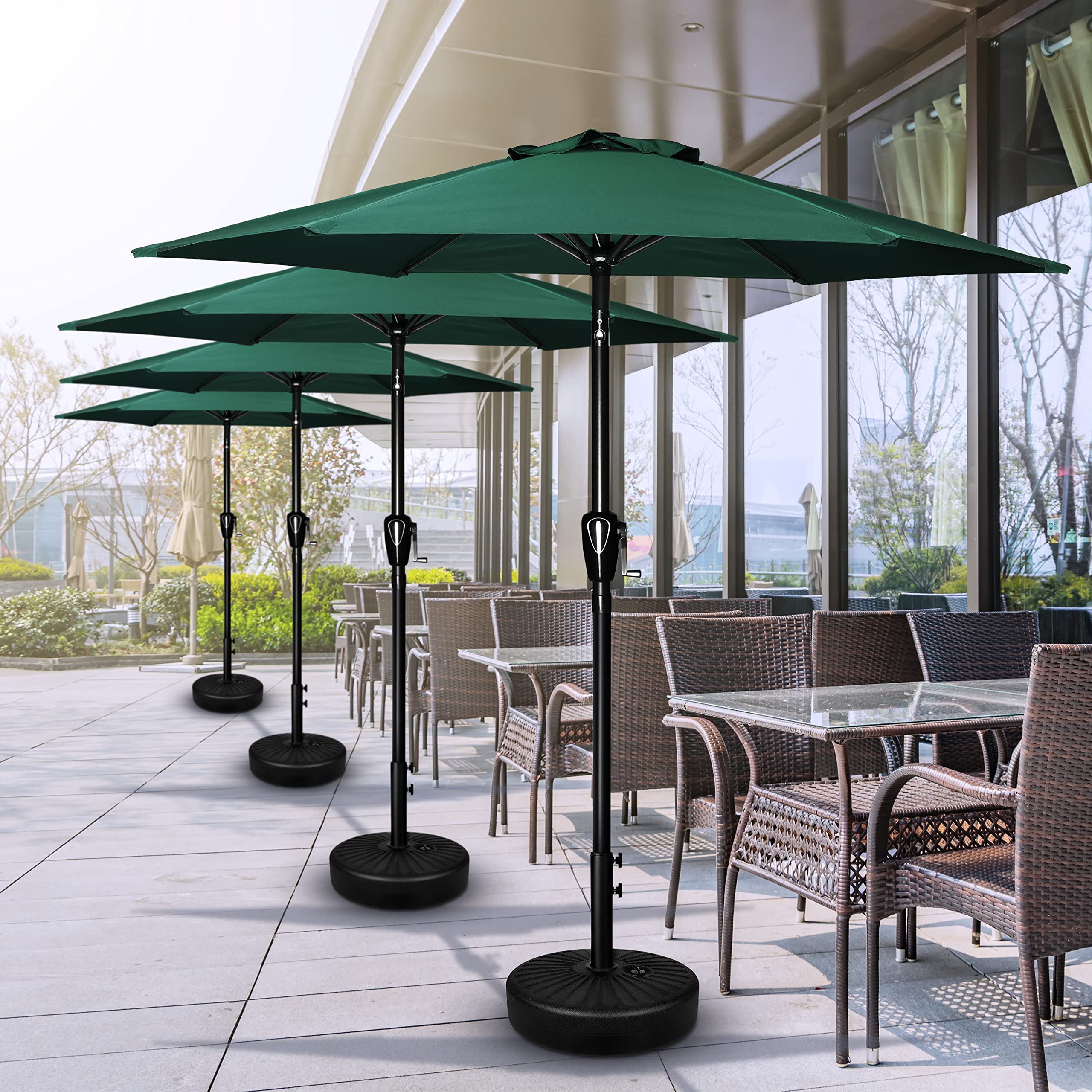 Foto 4 | Sombrilla De Patio Simple Deluxe De 2,3 M Para Exteriores, Color Verde - Venta Internacional.