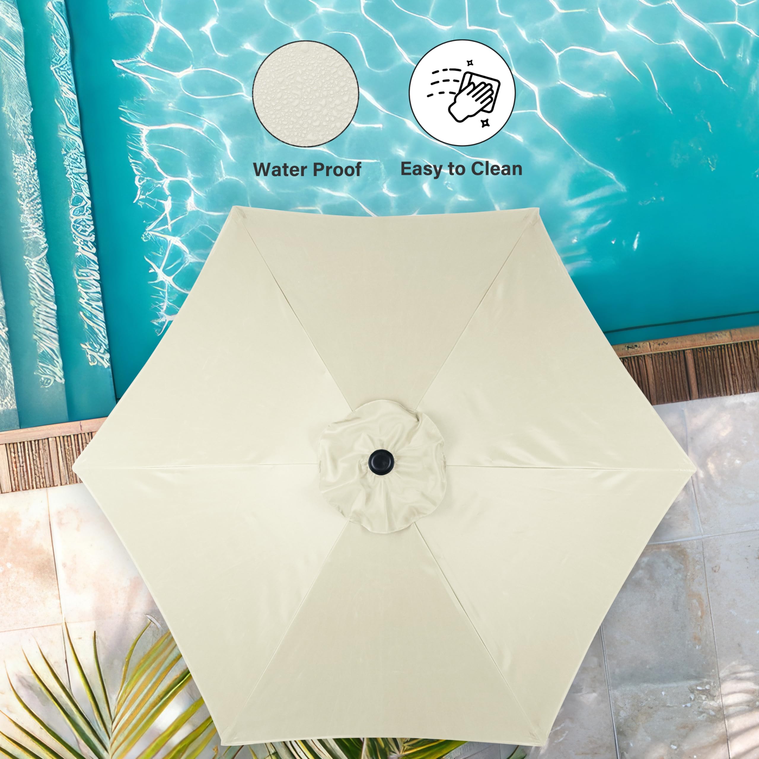 Foto 2 | Sombrilla De Patio Simple Deluxe De 2,3 M Con Base De 22,7 Kg De Capacidad - Venta Internacional.
