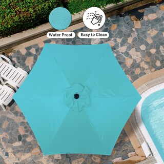 Foto 5 | Paraguas De Patio Simple Deluxe, Paquete De 2, 2,3 M, Color Turquesa - Venta Internacional.