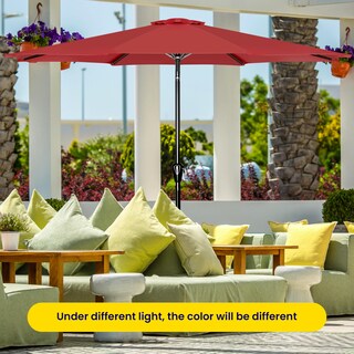 Foto 4 | Sombrilla De Patio Ipower De 9 Pies Con Inclinación, Manivela Y Tela Impermeable - Venta Internacional.