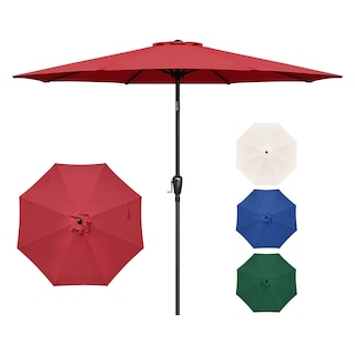 Foto 1 | Sombrilla De Patio Ipower Para Exteriores De 9 Pies Con Inclinación Y Manivela, Roja - Venta Internacional.