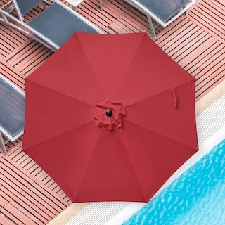 Foto 4 | Sombrilla De Patio Ipower Para Exteriores De 9 Pies Con Inclinación Y Manivela, Roja - Venta Internacional.
