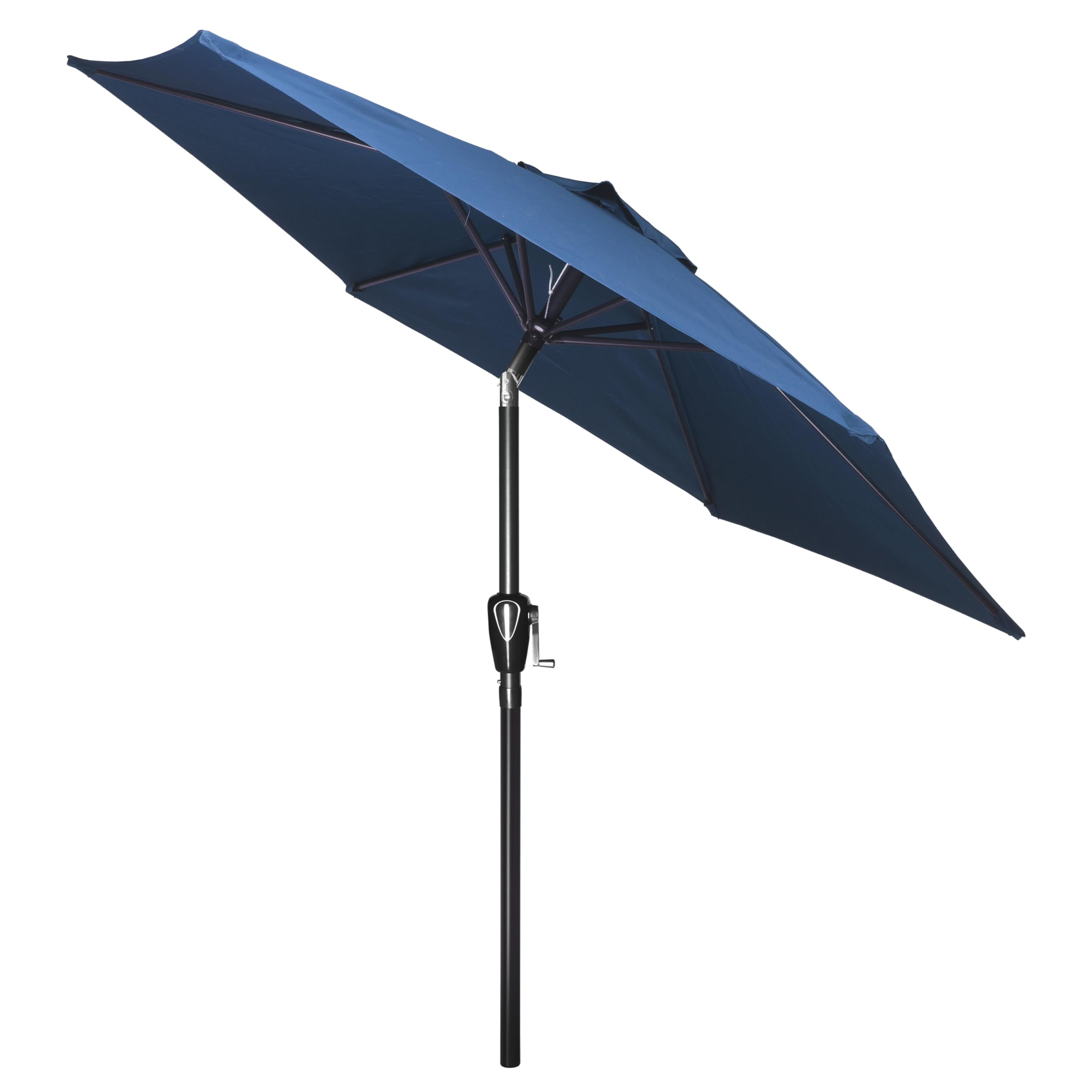 Sombrilla De Patio Simple Deluxe Para Mesa Exterior De 2,3 M, Color Azul Mercado - Venta Internacional.