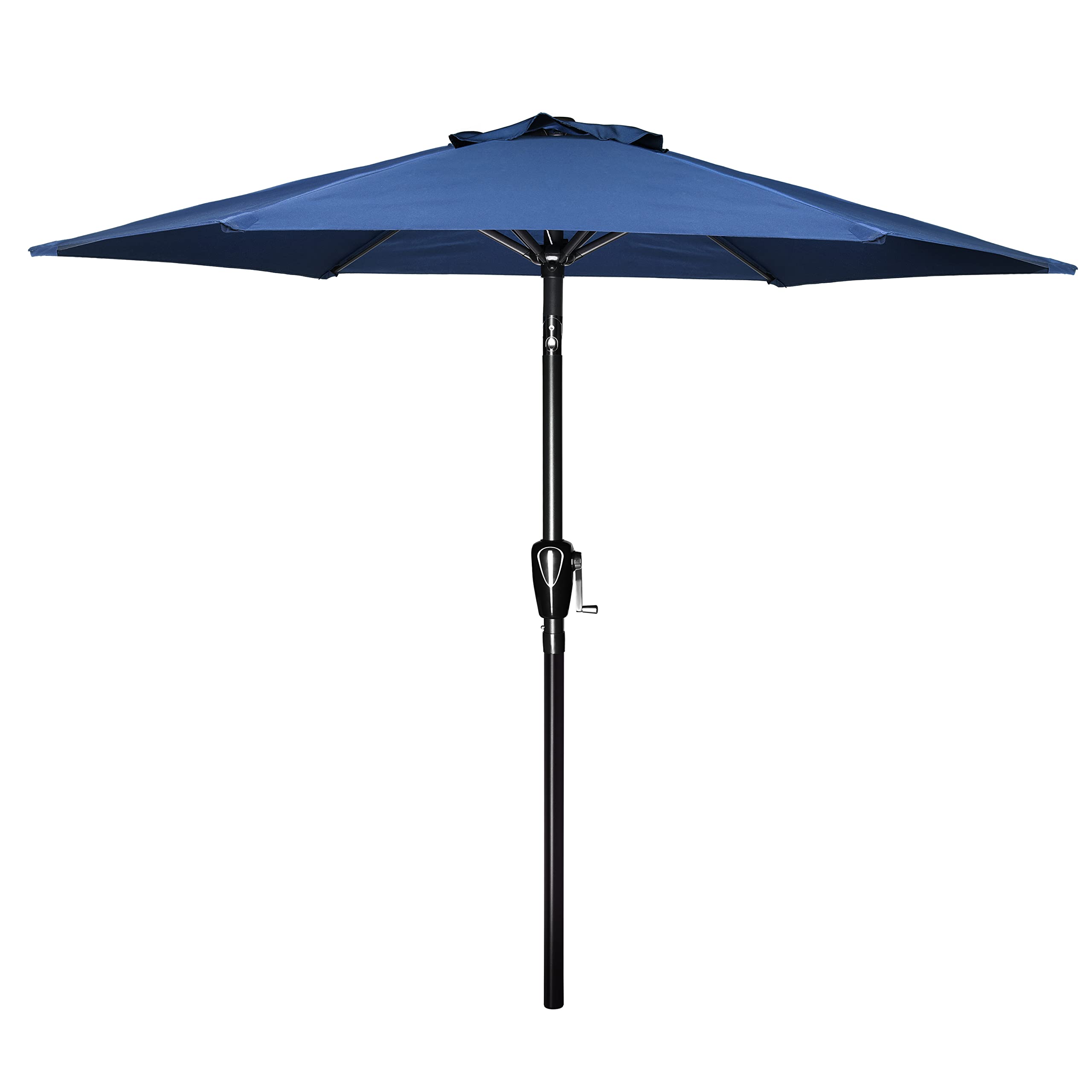 Foto 1 | Sombrilla De Patio Simple Deluxe De 2,3 M Para Exteriores Con Inclinación Y Manivela, Color Azul - Venta Internacional.