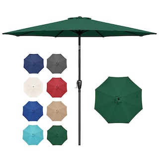 Foto 1 | Sombrilla De Patio Exterior Simple Deluxe De 9 Pies Con Inclinación Y Manivela, Color Gr. - Venta Internacional.