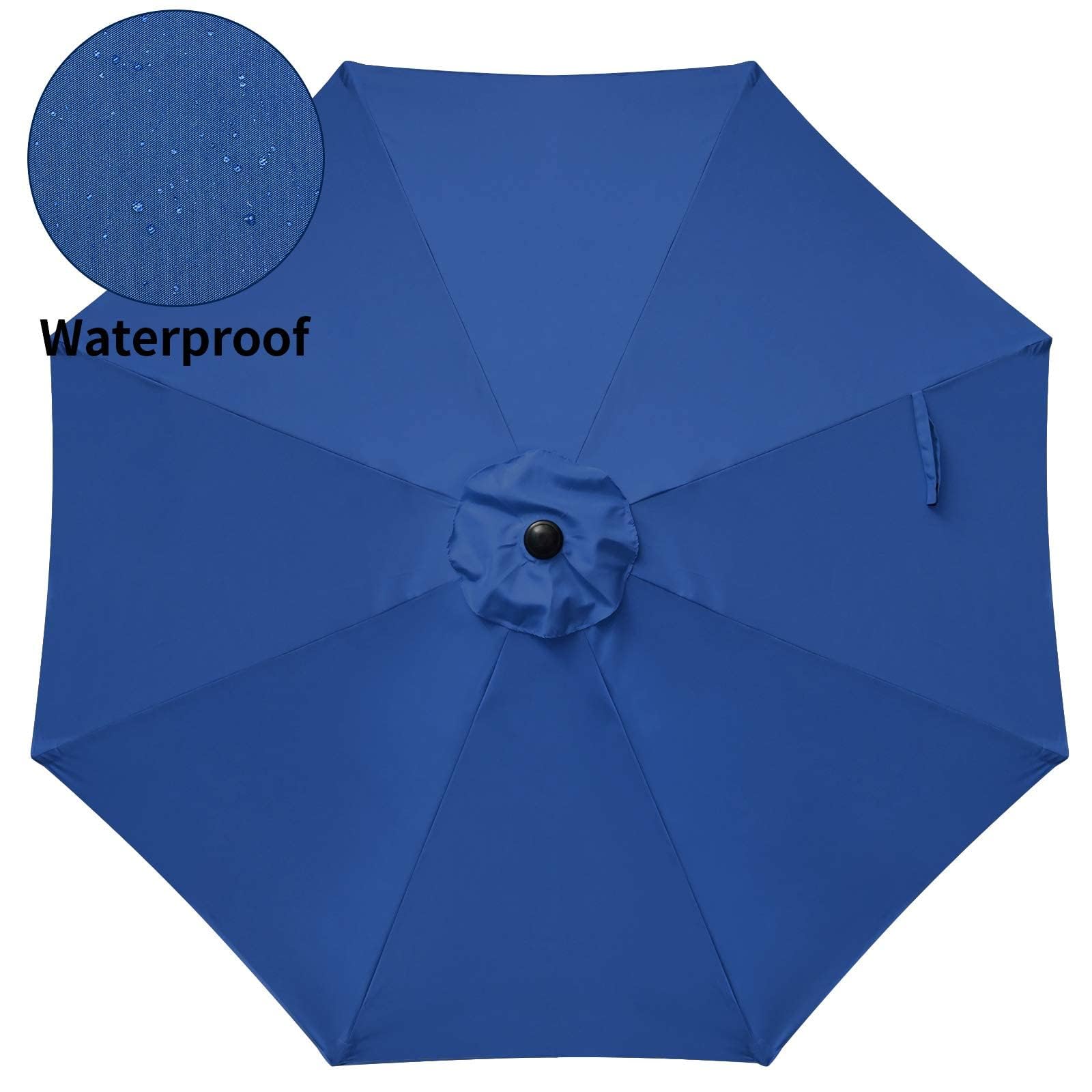 Foto 3 pulgar | Sombrilla De Patio Simple Deluxe De 2,7 M Para Exteriores Con Inclinación Y Manivela, Color Azul - Venta Internacional.