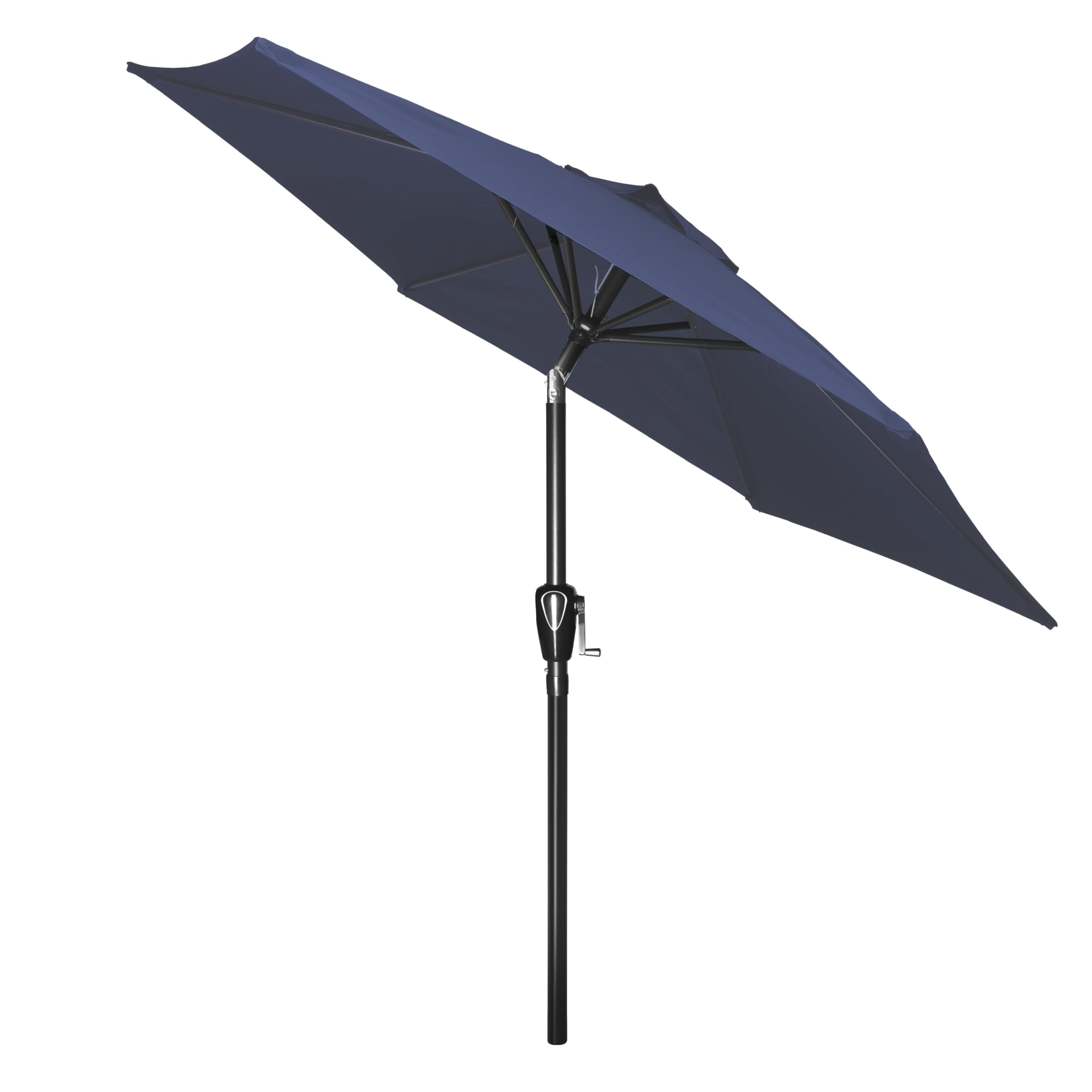 Foto 1 | Sombrilla De Patio Simple Deluxe De 2,3 M Para Exteriores Con 6 Varillas, Color Azul Oscuro - Venta Internacional.