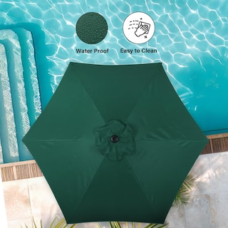 Foto 2 | Sombrilla De Patio Simple Deluxe, Mesa Exterior De 2,3 M, Color Verde Mercado - Venta Internacional.
