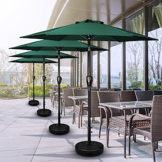 Foto 7 | Sombrilla De Patio Simple Deluxe, Mesa Exterior De 2,3 M, Color Verde Mercado - Venta Internacional.
