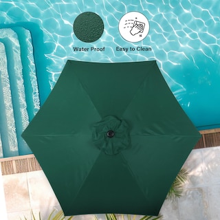 Foto 2 | Sombrilla De Patio Simple Deluxe De 2,3 M Para Exteriores Con Inclinación Y Manivela, Color Verde - Venta Internacional
