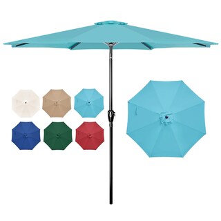 Foto 1 | Sombrilla De Patio Simple Deluxe De 2,7 M Para Exteriores, Resistente A Los Rayos Uv, Color Turquesa - Venta Internac
