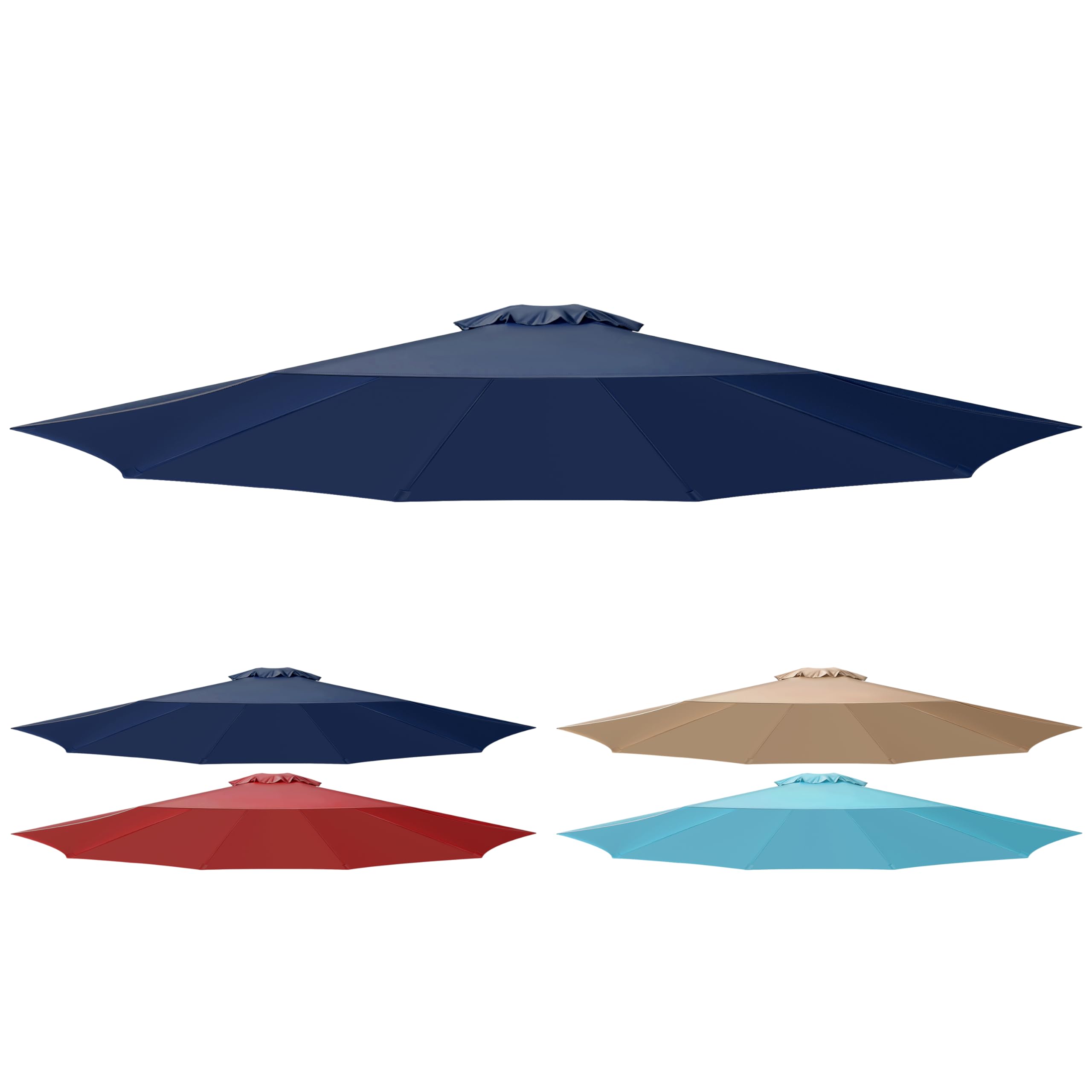 Toldo De Repuesto Para Sombrilla De Patio, 2,7 M, Simple Deluxe, Azul Oscuro - Venta Internacional.