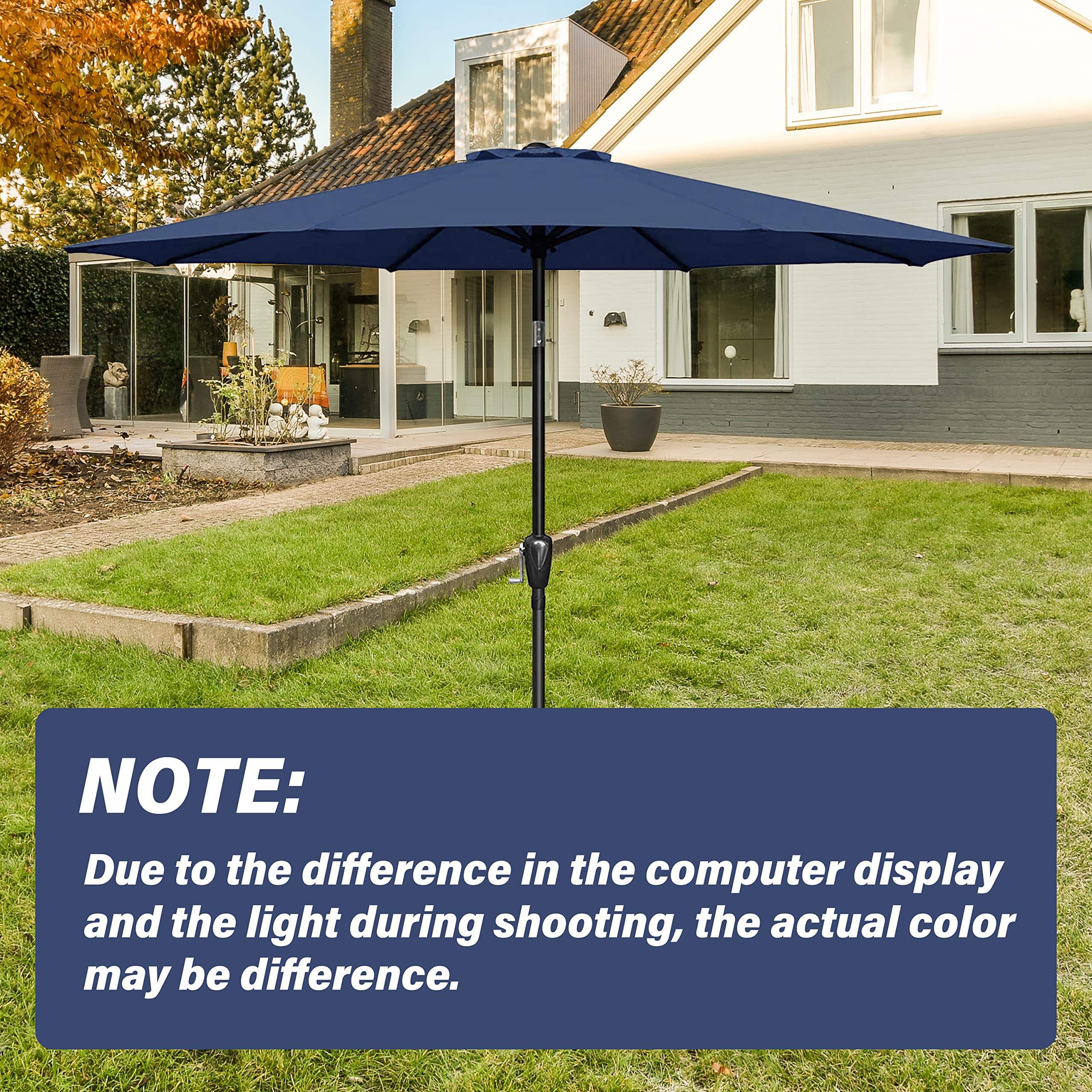 Foto 4 | Toldo De Repuesto Para Sombrilla De Patio, 2,7 M, Simple Deluxe, Azul Oscuro - Venta Internacional.