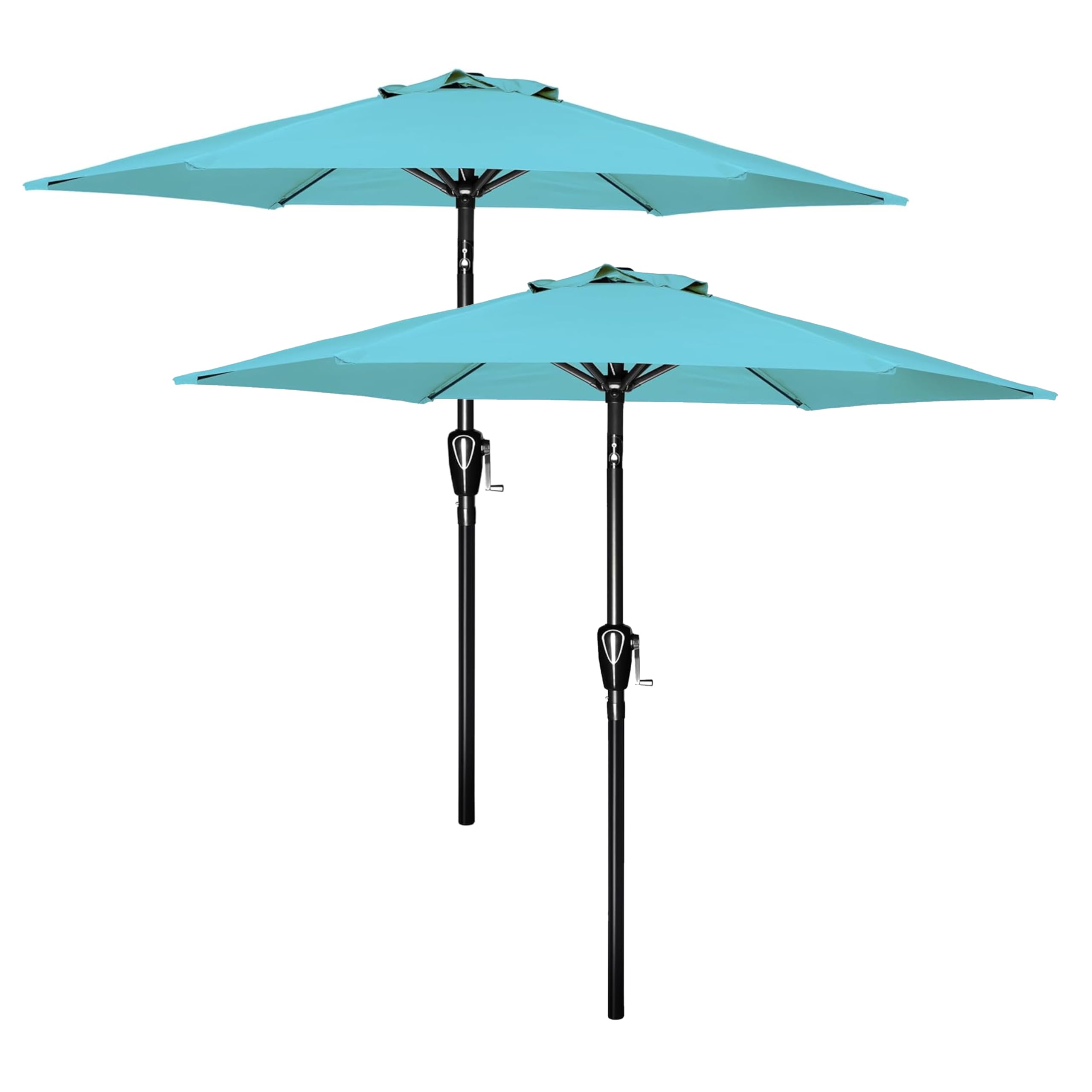 Sombrilla De Patio Simple Deluxe, Paquete De 2 Unidades, 2,3 M, Para Exteriores, Con Inclinación Y G - Venta Interna