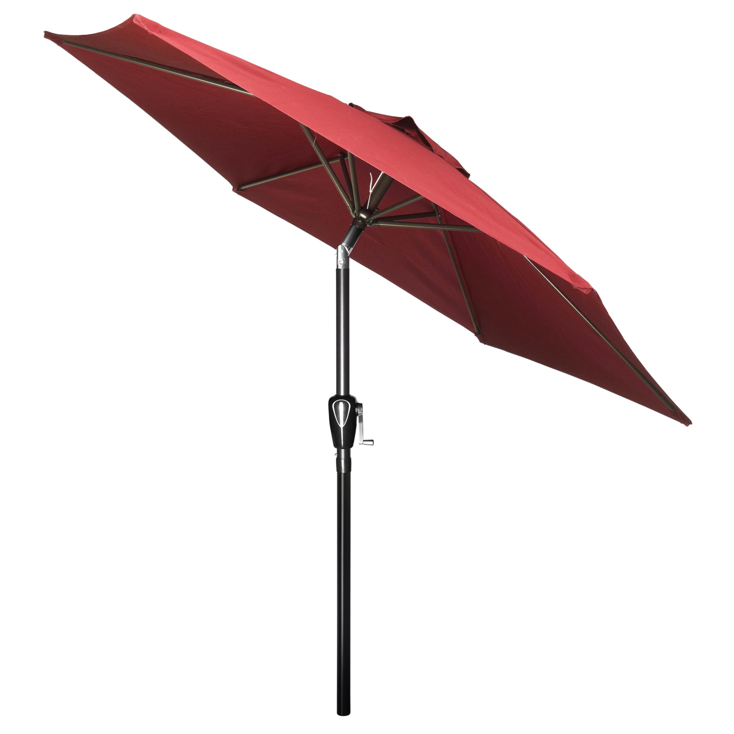 Foto 1 | Sombrilla De Patio Simple Deluxe De 2,3 M Para Exteriores Con 6 Varillas, Color Rojo - Venta Internacional.