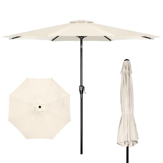 Foto 1 | Sombrilla De Patio Ipower De 9 Pies Con Inclinación Y Manivela, Color Beige - Venta Internacional.