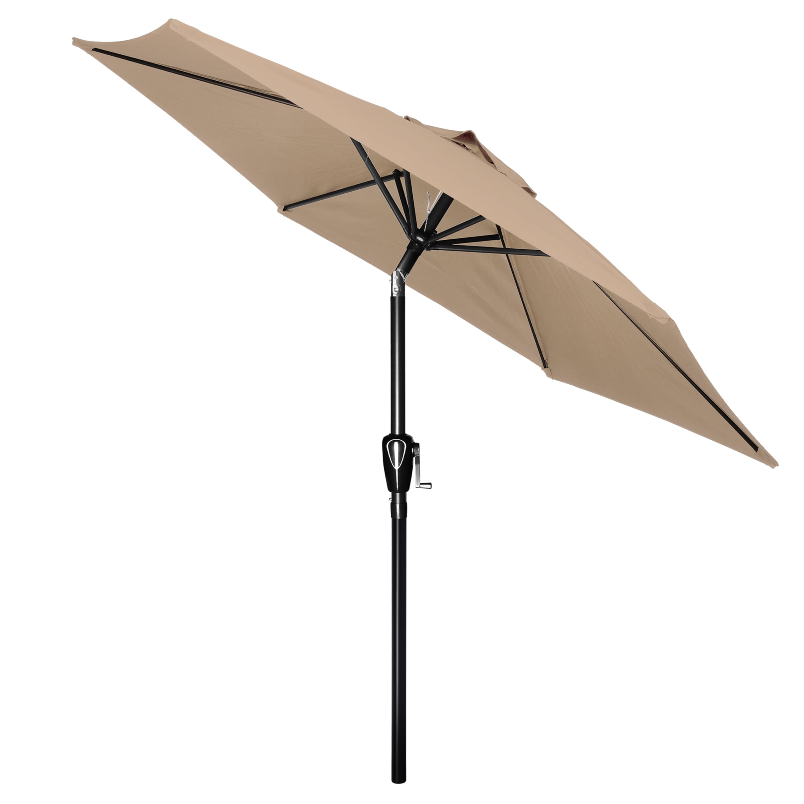 Sombrilla De Patio Simple Deluxe De 2,3 M Para Exteriores Con 6 Varillas - Venta Internacional.