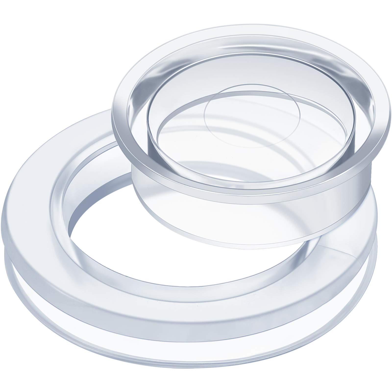 Foto 2 pulgar | 1 Juego De Anillos Con Orificio Para Sombrilla Para Mesa De Patio, Silicona Transparente De 2 Pulgadas - Venta Inte