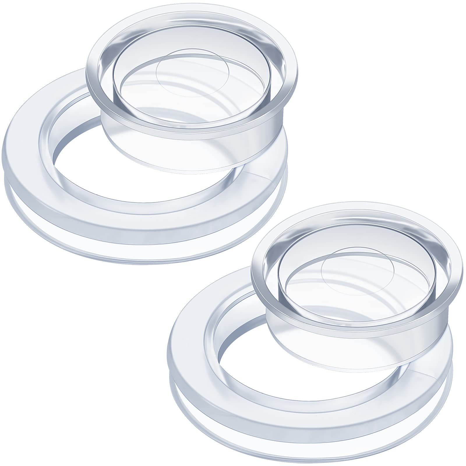 Foto 2 pulgar | Juego De Anillos Con Agujero Para Sombrilla Para Mesa De Patio, 2 Pulgadas, Silicona Transparente - Venta Internacional.