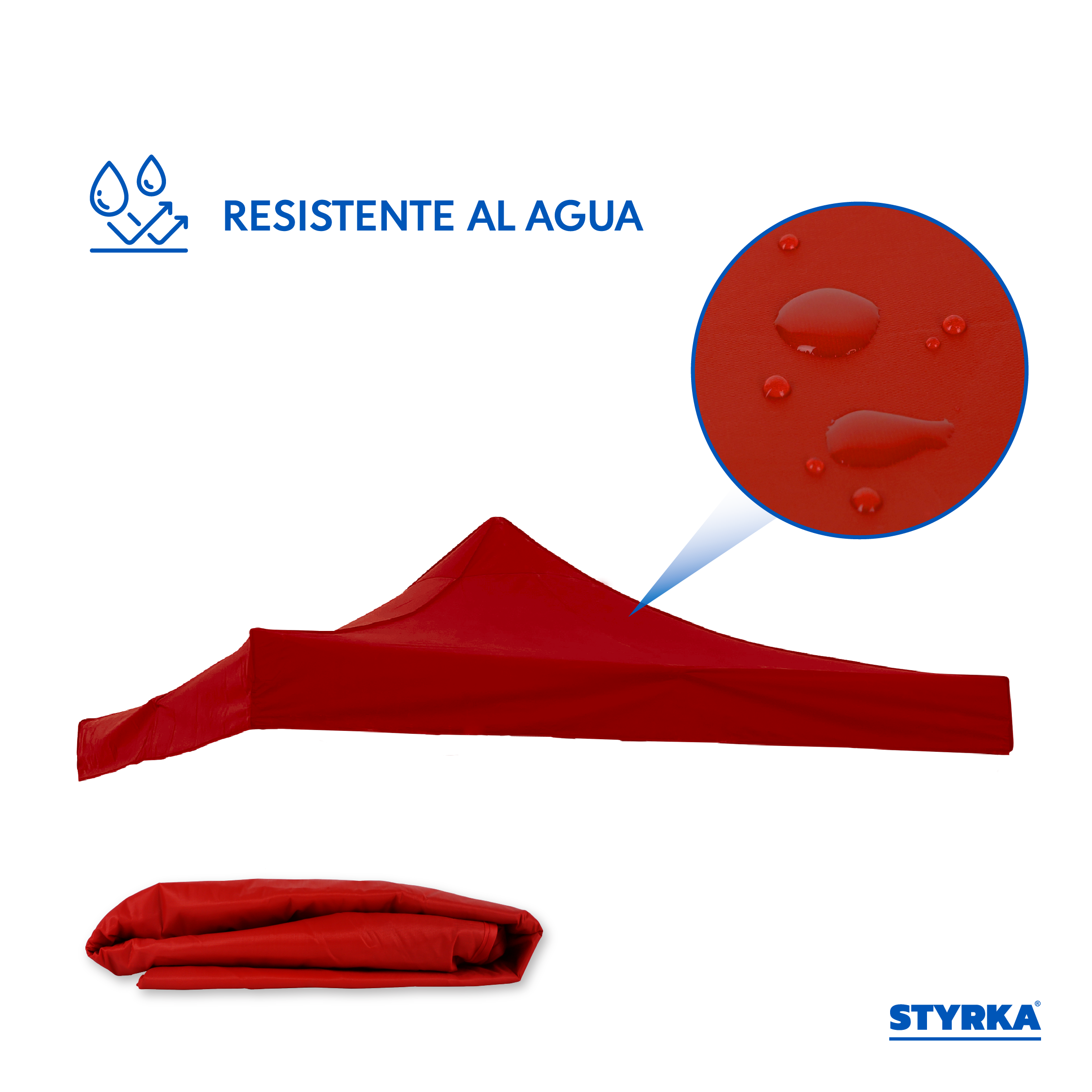 Foto 4 pulgar | Cubierta De Repuesto Para Toldo 3x3m Styrka - Color Rojo