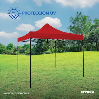 Foto 4 | Cubierta De Repuesto Para Toldo 3x3m Styrka - Color Rojo