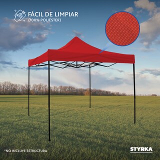 Foto 6 | Cubierta De Repuesto Para Toldo 3x3m Styrka - Color Rojo