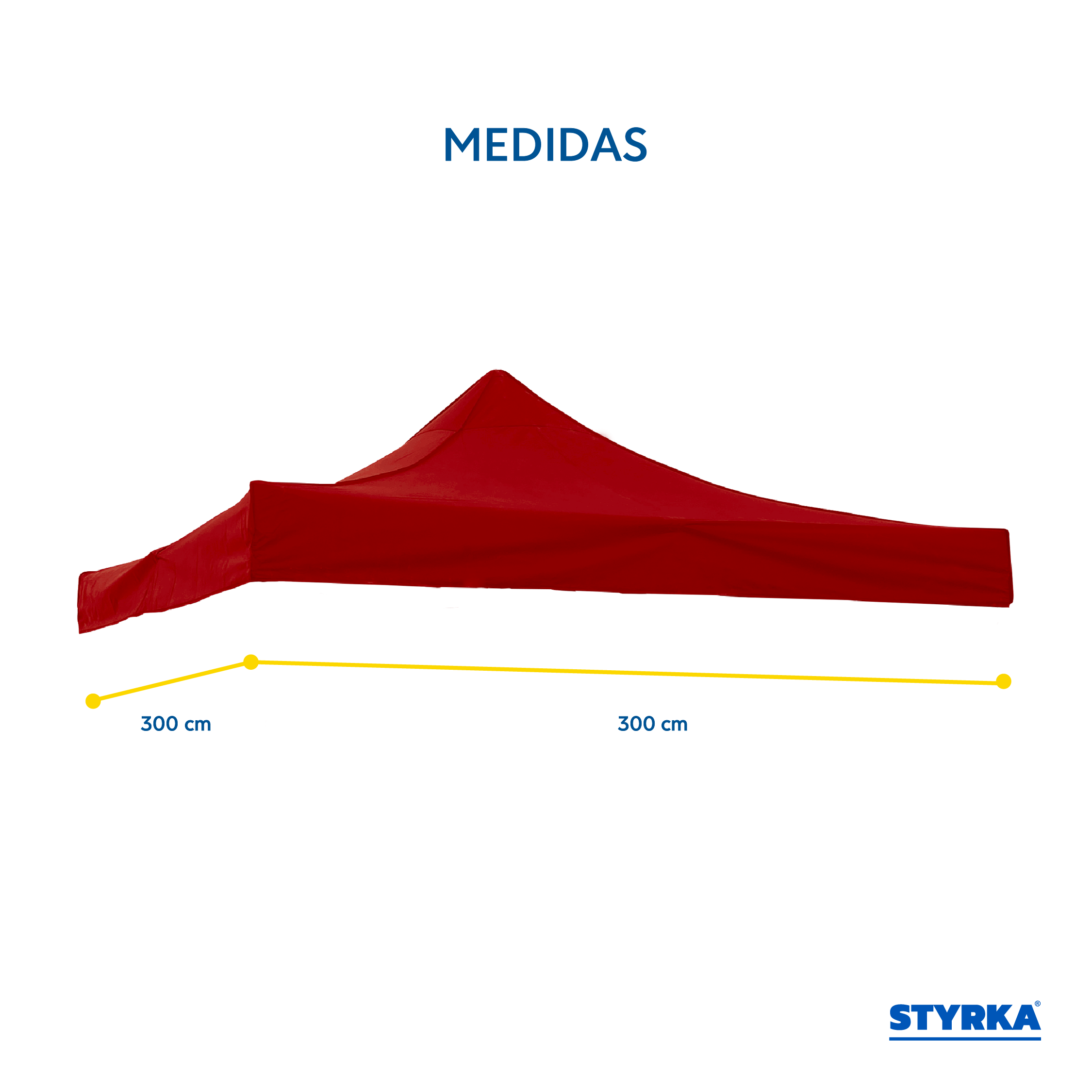 Foto 8 pulgar | Cubierta De Repuesto Para Toldo 3x3m Styrka - Color Rojo