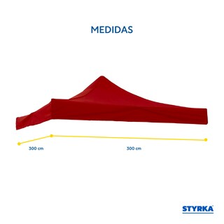 Foto 7 | Cubierta De Repuesto Para Toldo 3x3m Styrka - Color Rojo
