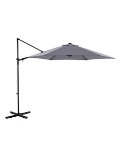Foto 1 | Naterial Sombrilla Para Jardín 290cm Con Mástil Lateral De Acero Gris, Modelo Polar Ii