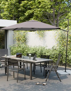 Foto 7 | Naterial Sombrilla Para Jardín 290cm Con Mástil Lateral De Acero Gris, Modelo Polar Ii